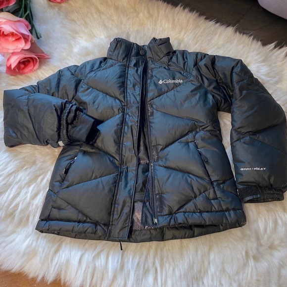 Columbia Other - Columbia Omni Heat Puffer Down Snowboard Jacket Black Girls size 6/6X